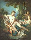 Francois Boucher Canvas Paintings - Venus Consoling Love